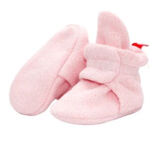 Zutano Pink Baby Booties 3M
